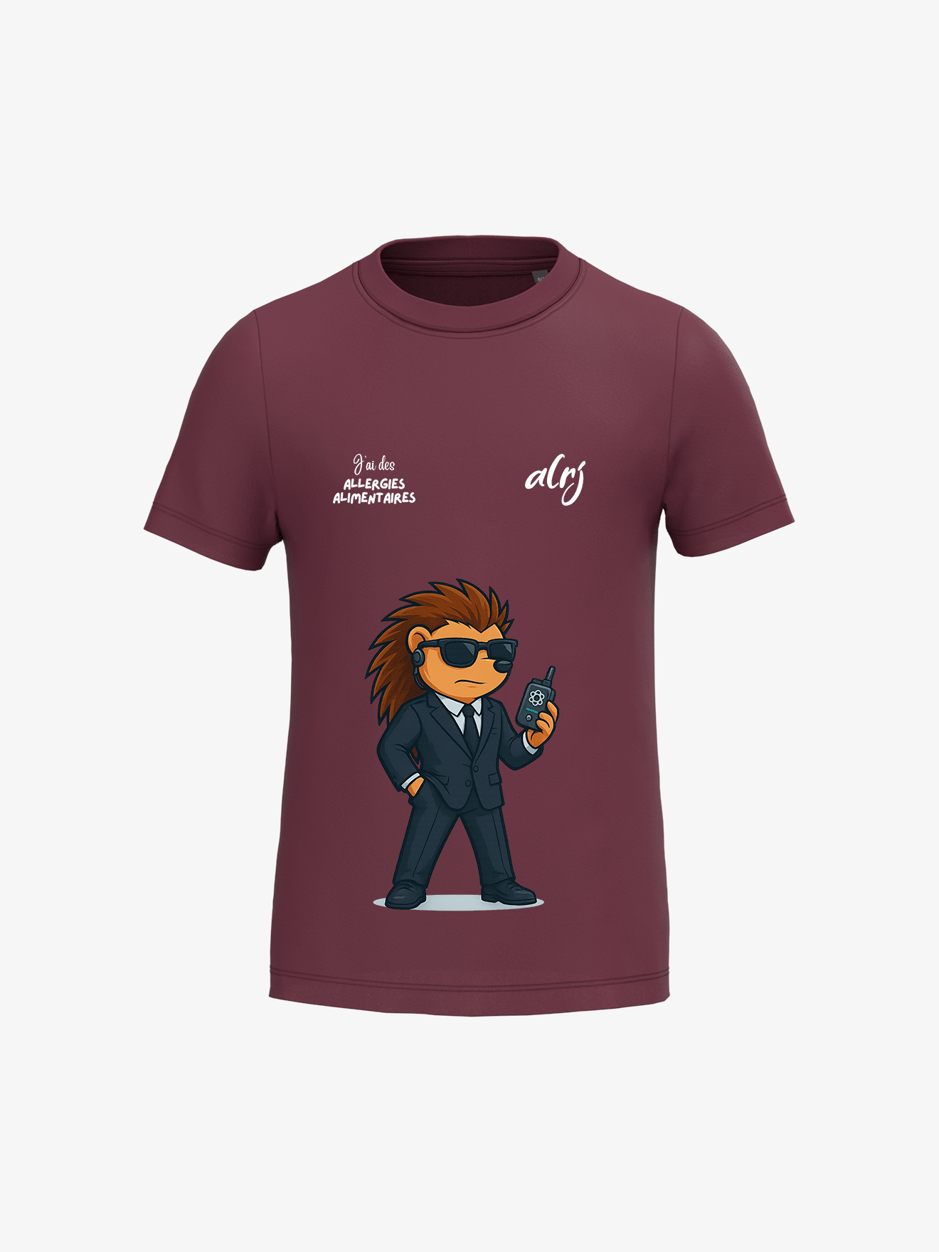 T-shirt 6-14 ans de prévention des allergies alimentaires - agent secret