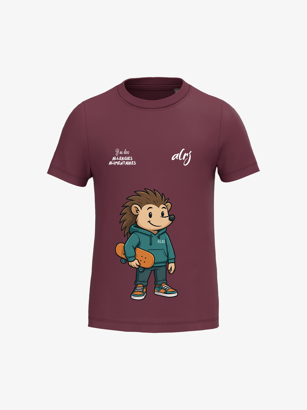 T-shirt 6-14 ans de prévention des allergies alimentaires - skate