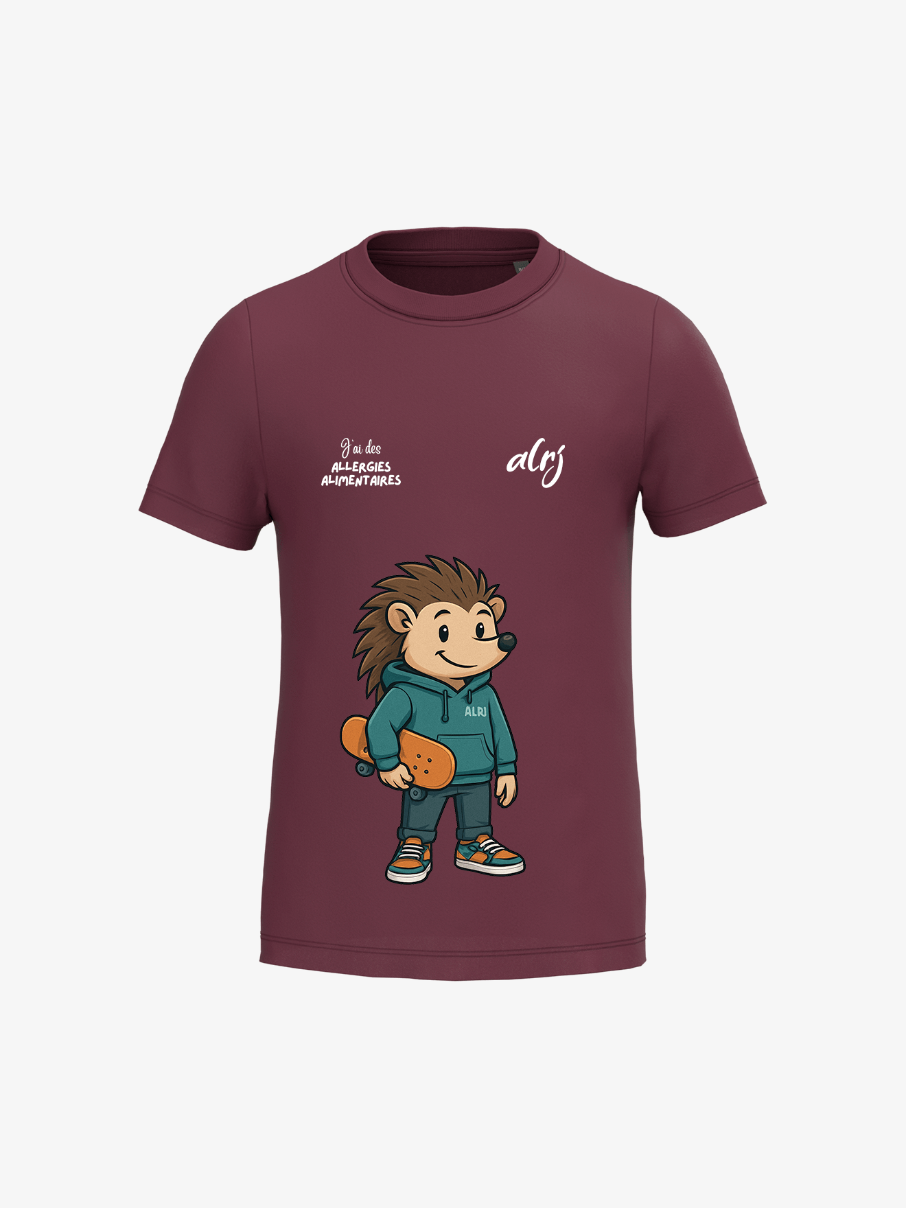 T-shirt 6-14 ans de prévention des allergies alimentaires - skate