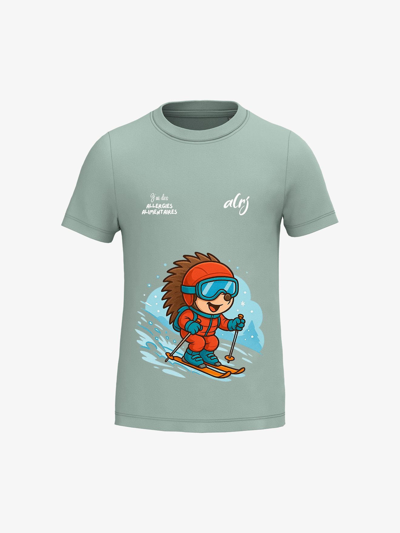 T-shirt 6-14 ans de prévention des allergies alimentaires - ski