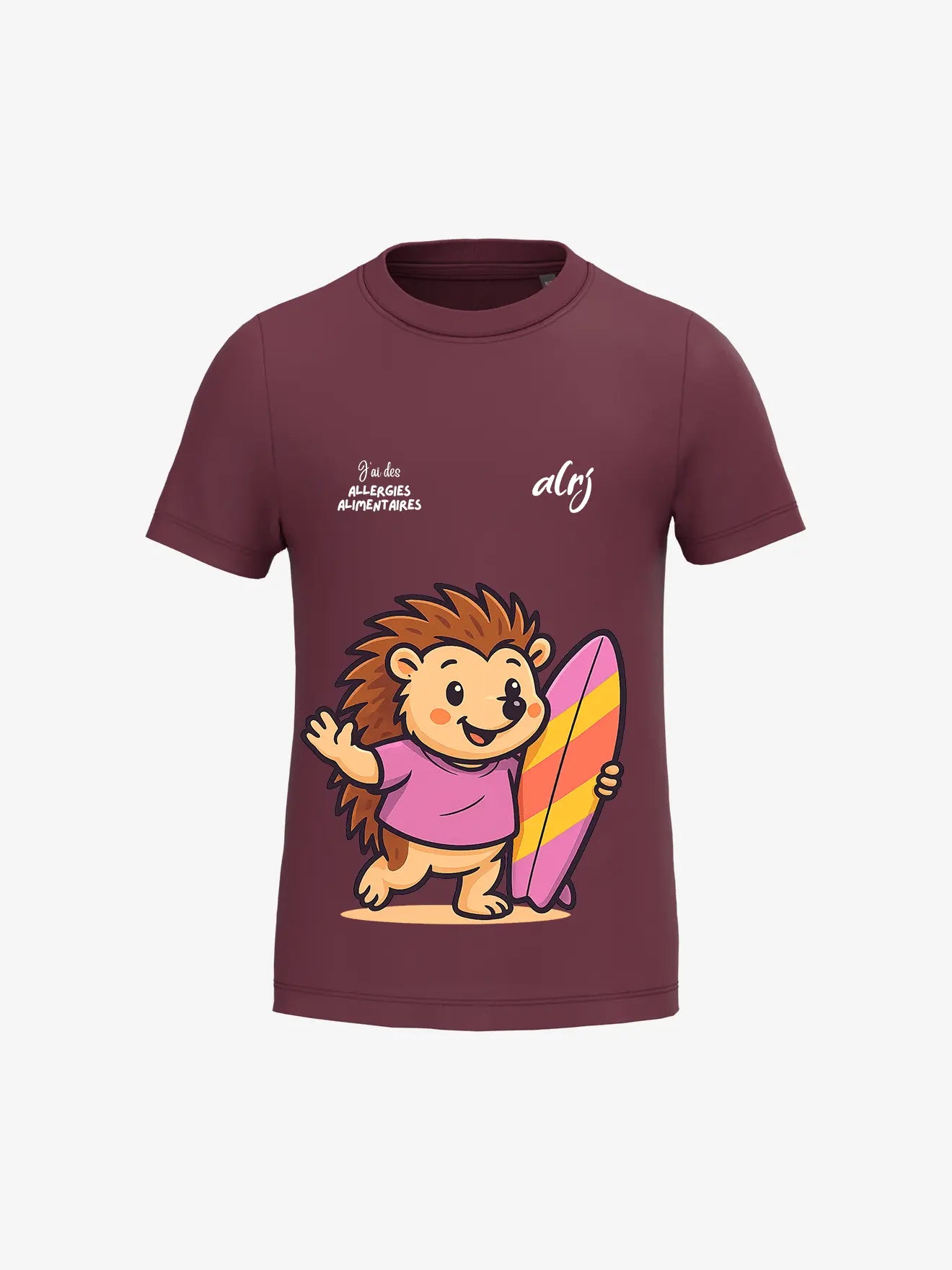 T-shirt 4-14 ans de prévention des allergies alimentaires-surf - alrj.fr