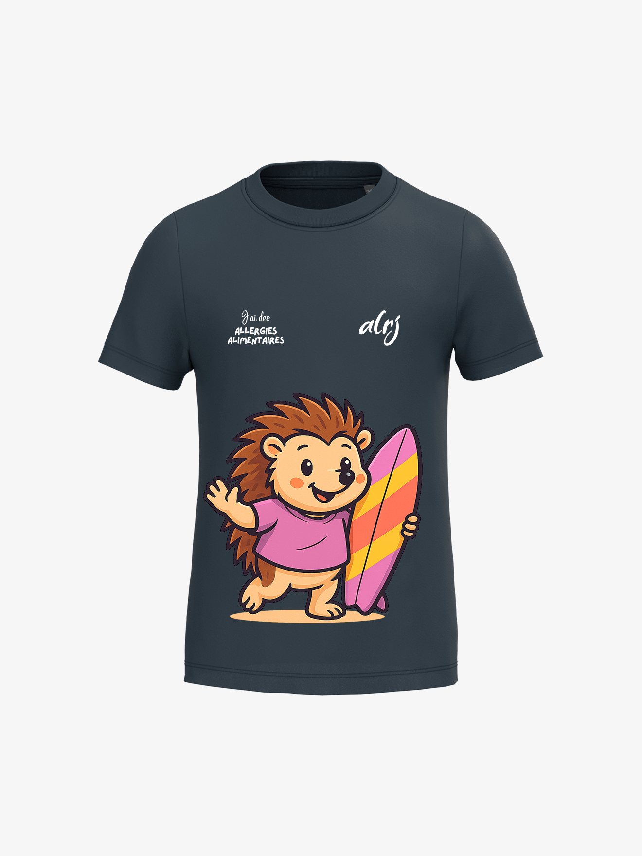 T-shirt 6-14 ans de prévention des allergies alimentaires - surf