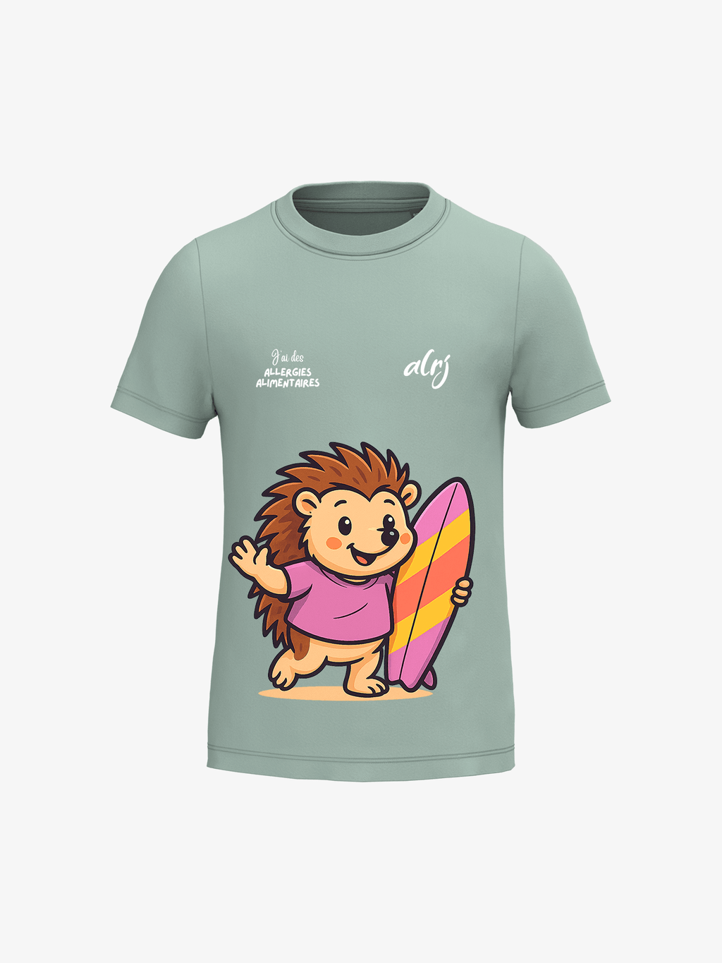 T-shirt 6-14 ans de prévention des allergies alimentaires - surf
