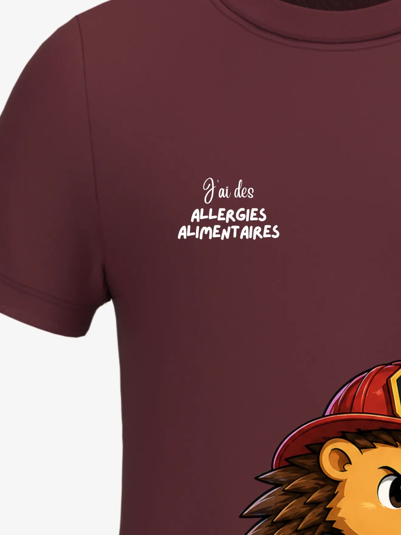 T-shirt 4-14 ans de prévention des allergies alimentaires-Pompiers alrj