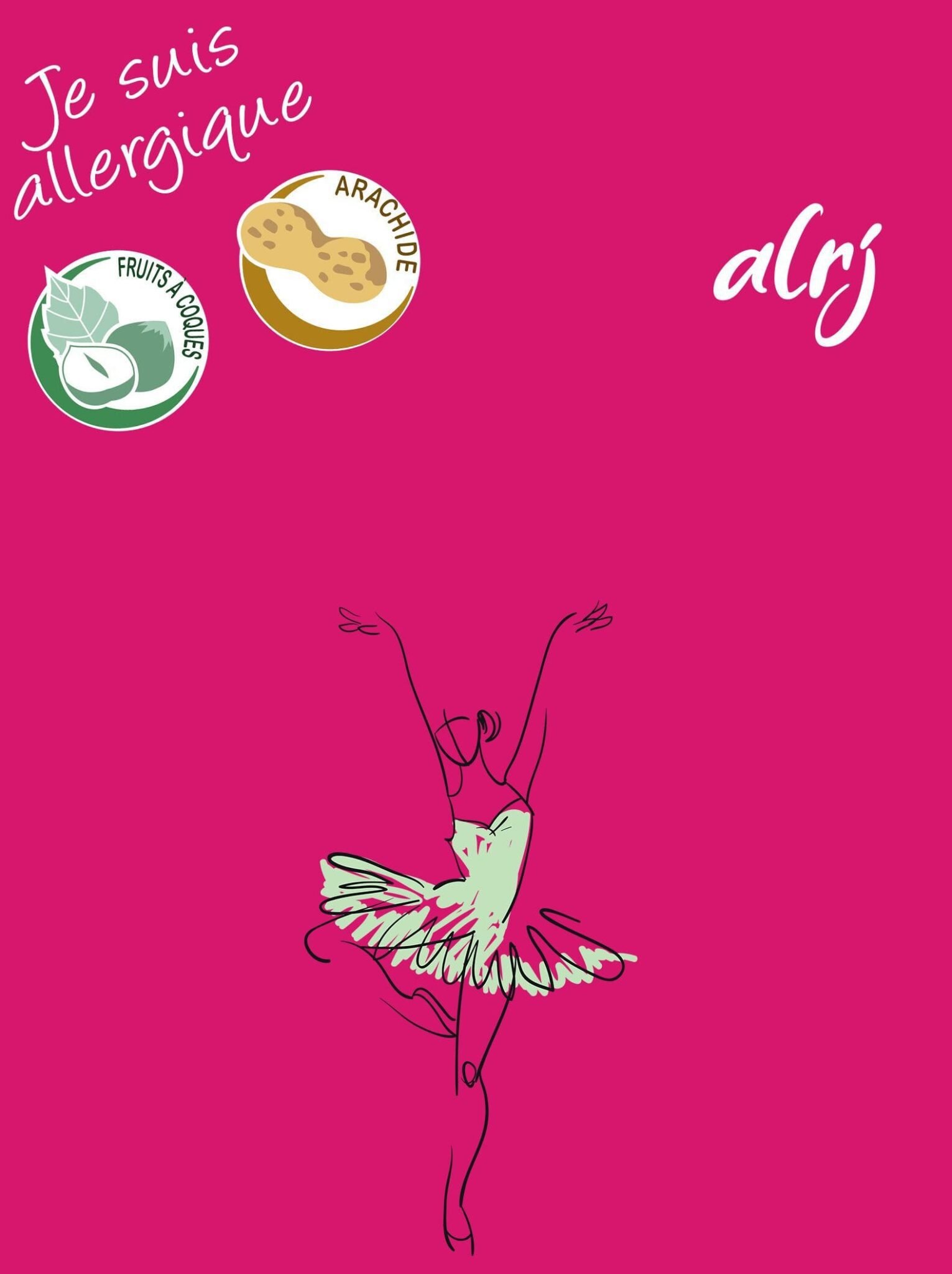 T-shirt enfant de prévention des allergies / motif ballet – Image 2