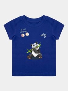 t-shirt allergie alimentaire alrj panda bleu royal