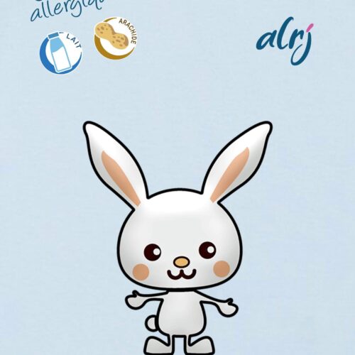 T-shirt bébé manches longues allergie motif lapin zoomé