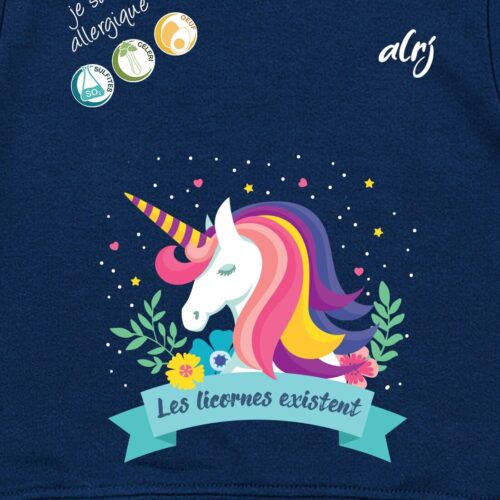 Pull bébé licorne bleue