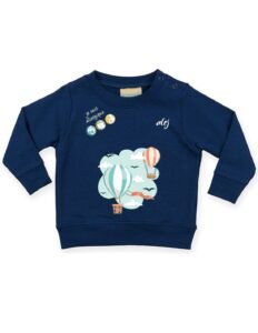 pull bébé allergie alimentaire avec motif montgolfière