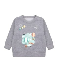 pull bébé de prévention des allergies alimentaires gris