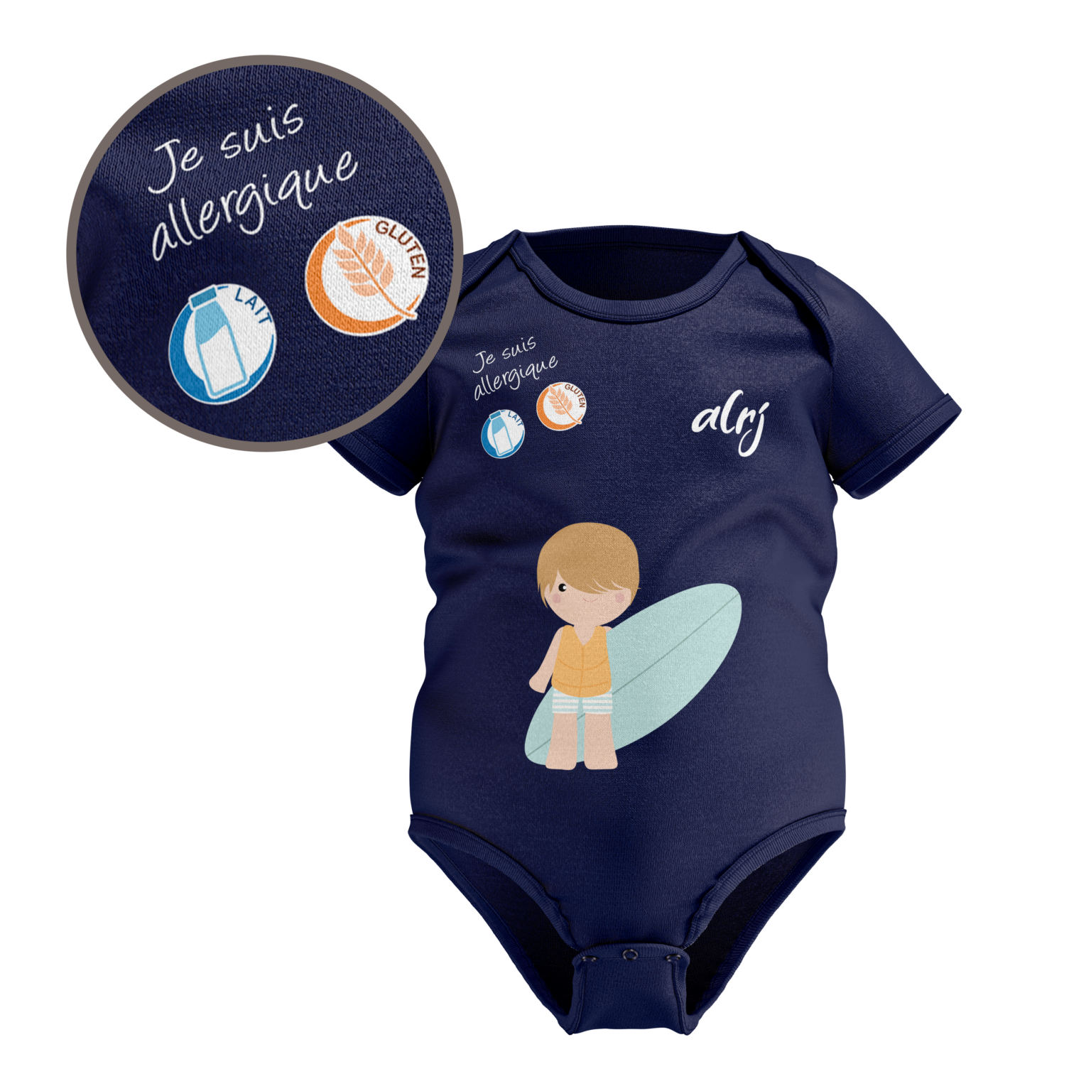 body bébé allergie alimentaire illustration