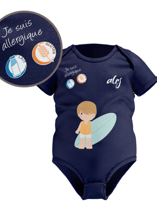 body bébé allergie alimentaire illustration