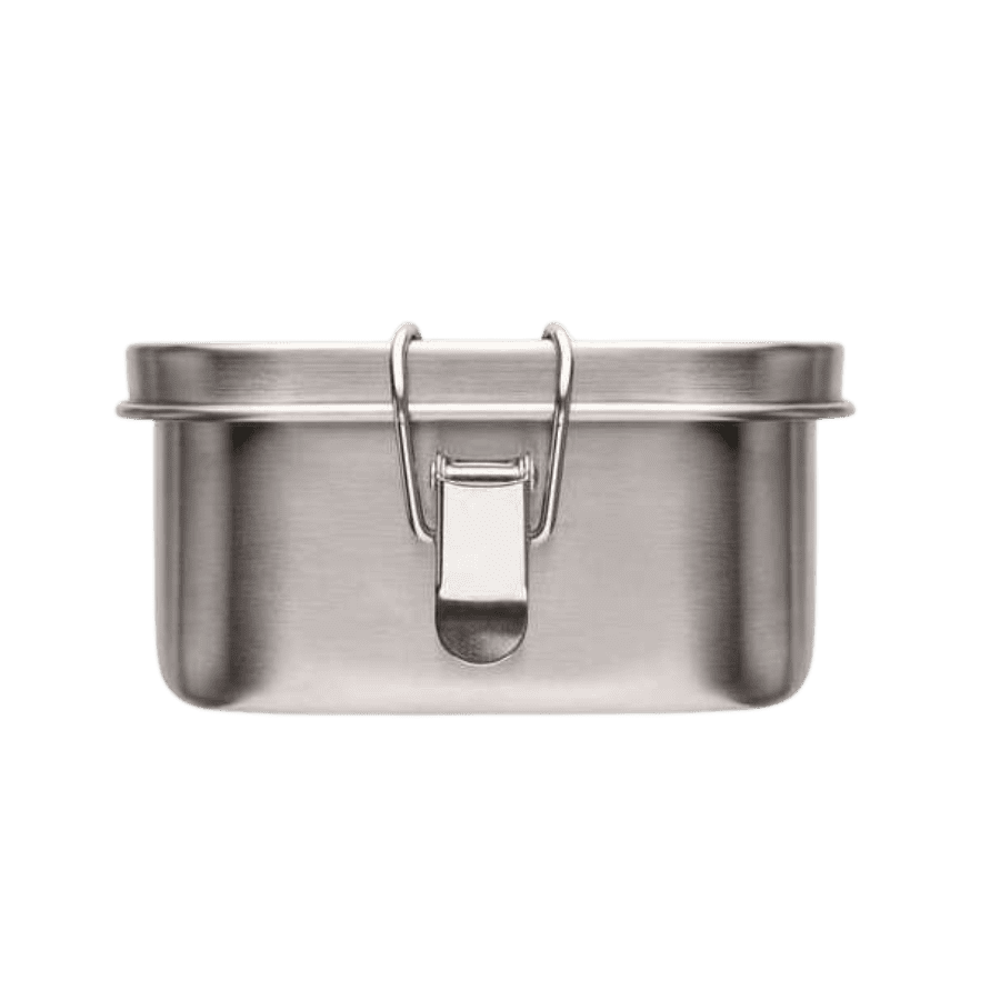 attache pour fermer une boite a repas en inox