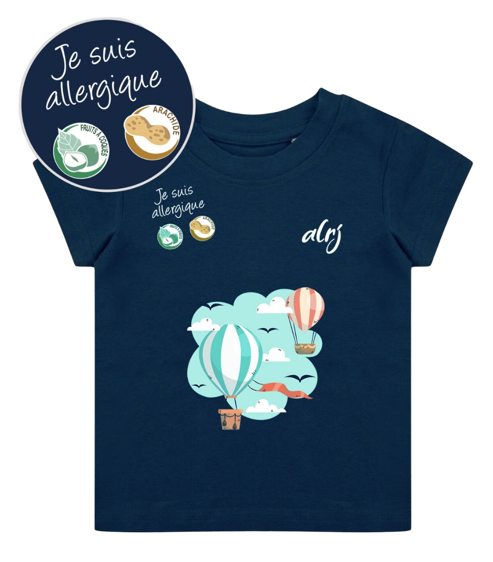 tshirt de prévention des allergies alimentaires pour enfant