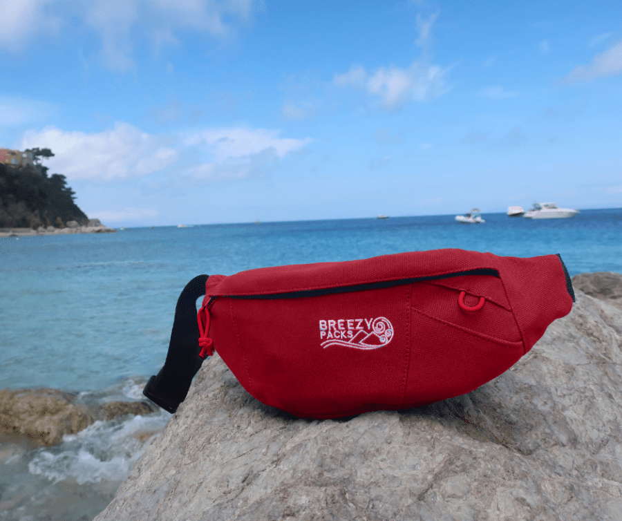 sac banane breezy adrénaline à la plage