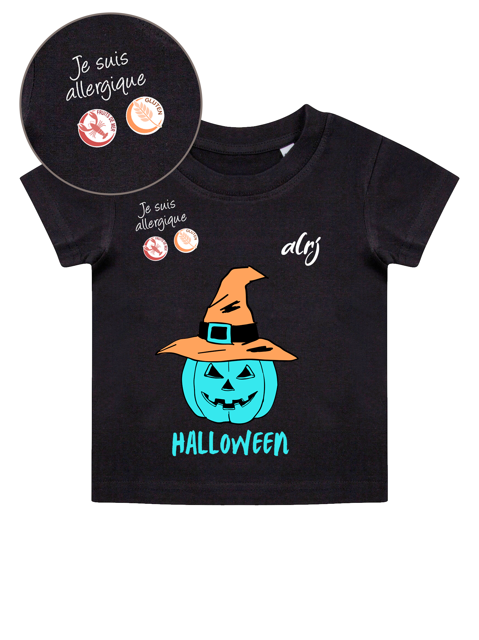 tshirt de prévention des allergies alimentaires pour halloween