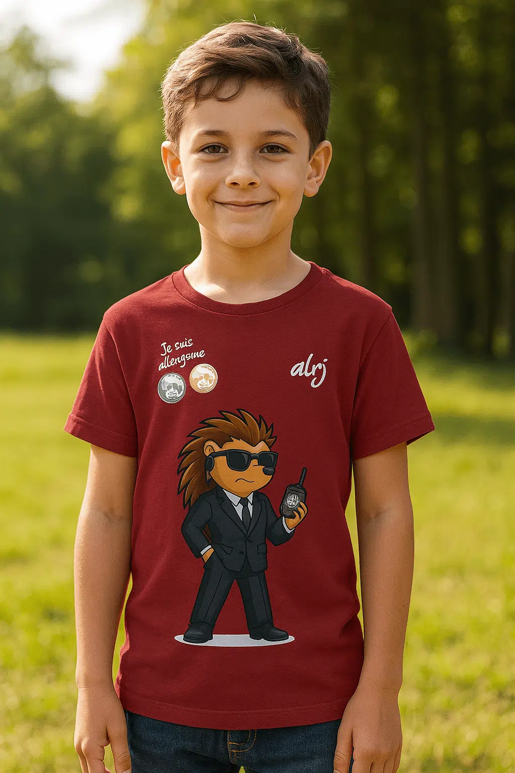 t-shirt enfant de prévention des allergies alimentaires avec Piki