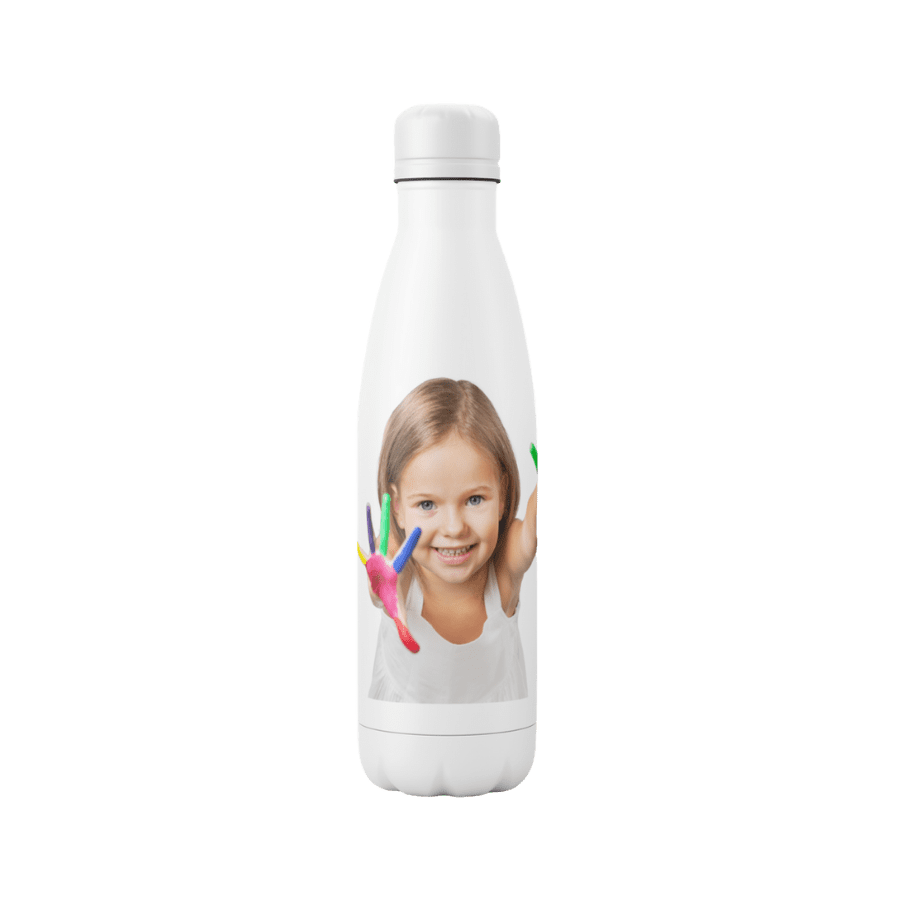 gourde personnalisée avec la photo d'une petite fille