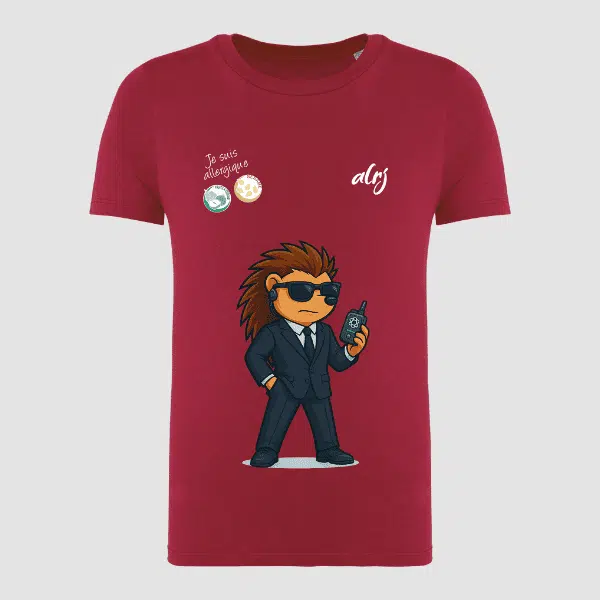 t-shirt enfant de prévention des allergies alimentaires avec Piki