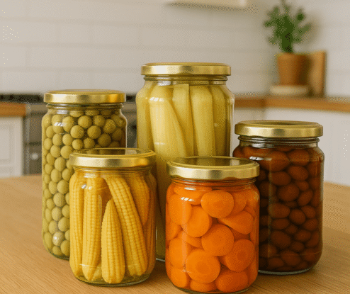 conserves de légumes contenant des sulfites