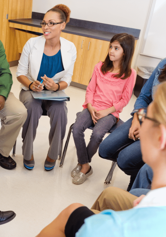 réunion de présentation d'un PAI projet d'accueil individualisé dans une école